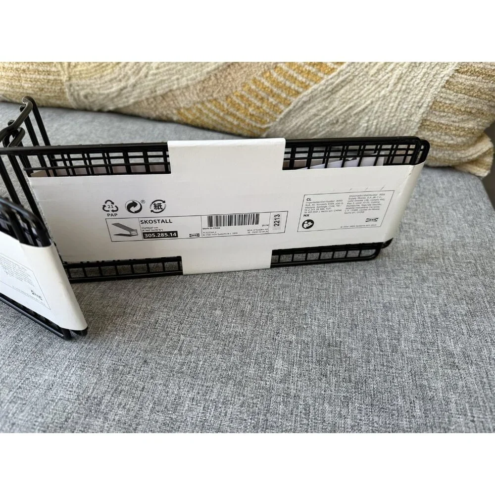 Ikea Shoe Organizer Skostall Black Metal Shoe Storage New Lot of 2